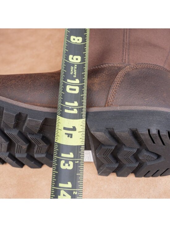 Skechers Work Men Brown Leather Pull-on Steel Toe Lightweight Boots sz 9.5 main image 5